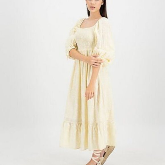 Old Khaki Meadow Tiered Midi Dress Floral Printed XL 16 - Picture 2 of 5